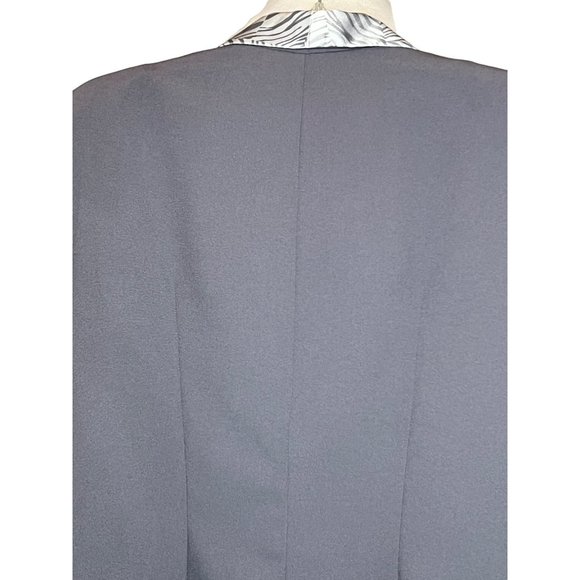 Sweet suit, women’s gray blazer size 18 gray ivory 1 button lapel long sleeve co - Picture 8 of 11